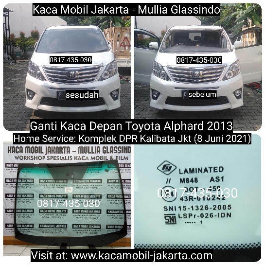 Home Service Ganti Kaca Depan Toyota Vellfire di Jakarta Murah dan Bergaransi