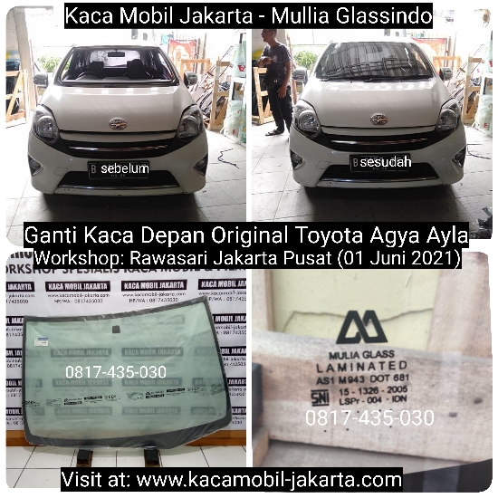 Jual Kaca Mobil Original Agya Ayla di Jakarta Bekasi Tangerang Depok Bogor