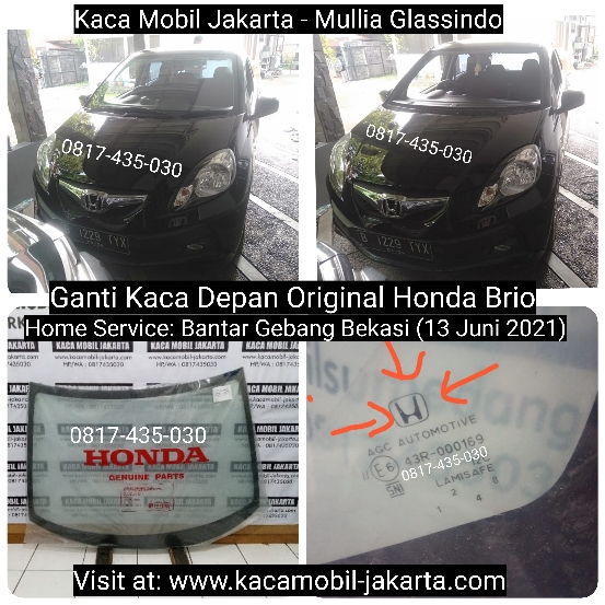 Jual Kaca Mobil Depan Honda Brio Original di Bekasi Tangerang Depok Jakarta Bogor