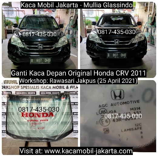 Ganti Kaca Mobil Depan Original Honda CRV di Jakarta Tangerang Depok Bogor Bekasi Cikarang