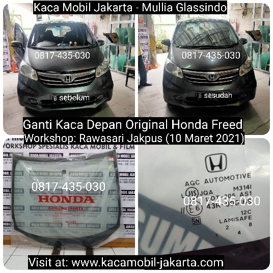 Kaca Depan Original Mobil Honda Freed di Jakarta Depok Tangerang Bekasi Bogor Cikarang Banten