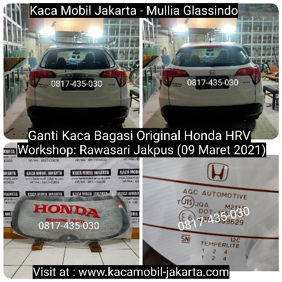 Pemasangan Kaca Belakang Original Honda HRV di Jakarta Bekasi Tangerang Depok Bogor Cikarang