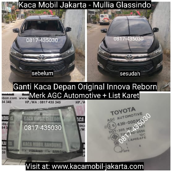 Melayani Ganti Kaca Depan Original Innova Reborn di Bekasi Depok Tangerang Jakarta Bogor
