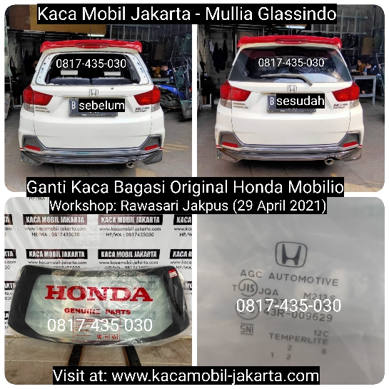 Tempat Ganti Kaca Belakang Original Honda Mobilio di Jakarta Bekasi Depok Tangerang Bogor