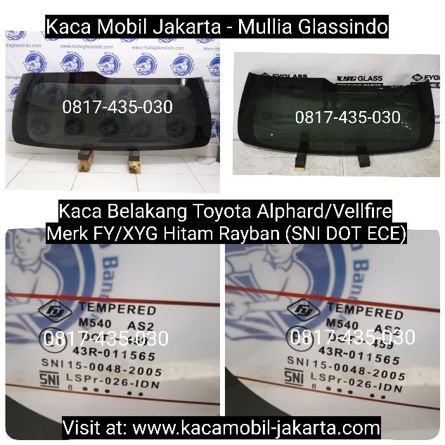 Jual Kaca Belakang Toyota Alphard Vellfire di Jakarta Murah dan Bergaransi