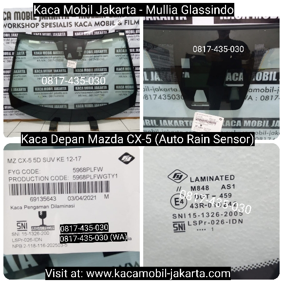 Jual dan Pasang Kaca Depan Mazda CX5 di Jakarta Pusat Bergaransi