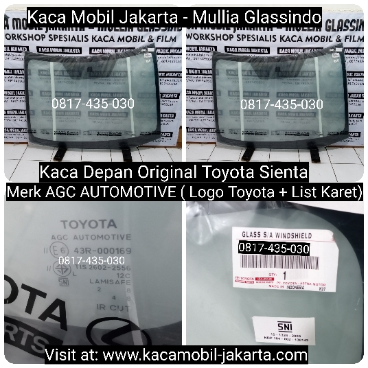 Jual dan Pasang Kaca Mobil Toyota Sienta di Jakarta Original